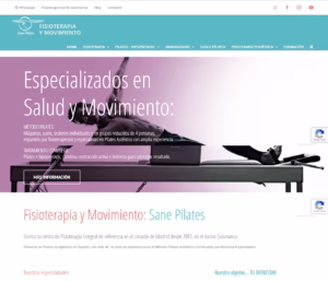 Página web Sane Pilates